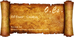 Offner Csaba névjegykártya
